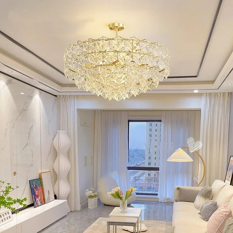 Afralia™ Crystal Chandelier: Luxury Lighting for Bedroom, Foyer, Dining & Living Room
