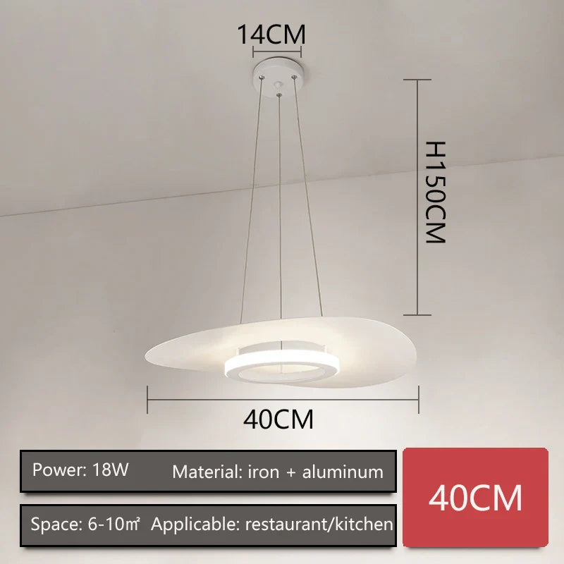 Afralia™ Modern LED Ceiling Chandelier Black/White Minimalist Living Room Bedroom Nordic