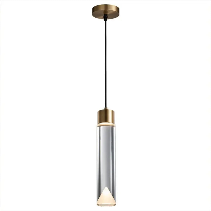 Afralia™ Clear Crystal Copper Pendant Light for Dining, Kitchen, Bedroom - Adjustable G4 Bulb
