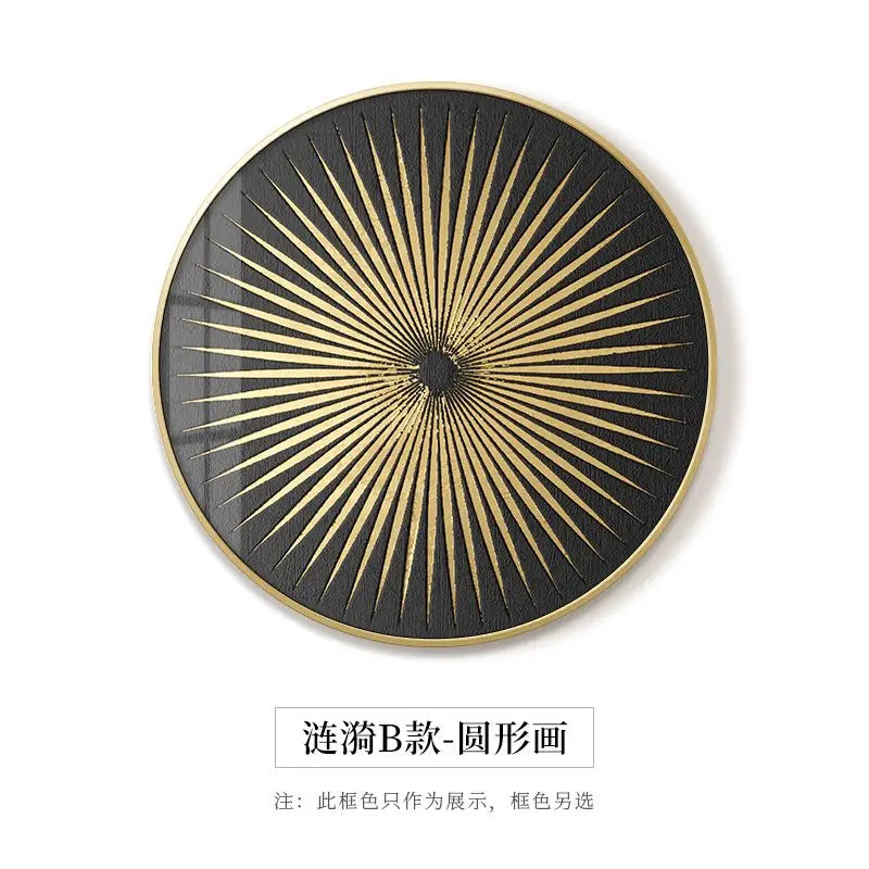 Afralia™ Gold Foil Abstract Decorative Painting for Luxury Dining Spaces