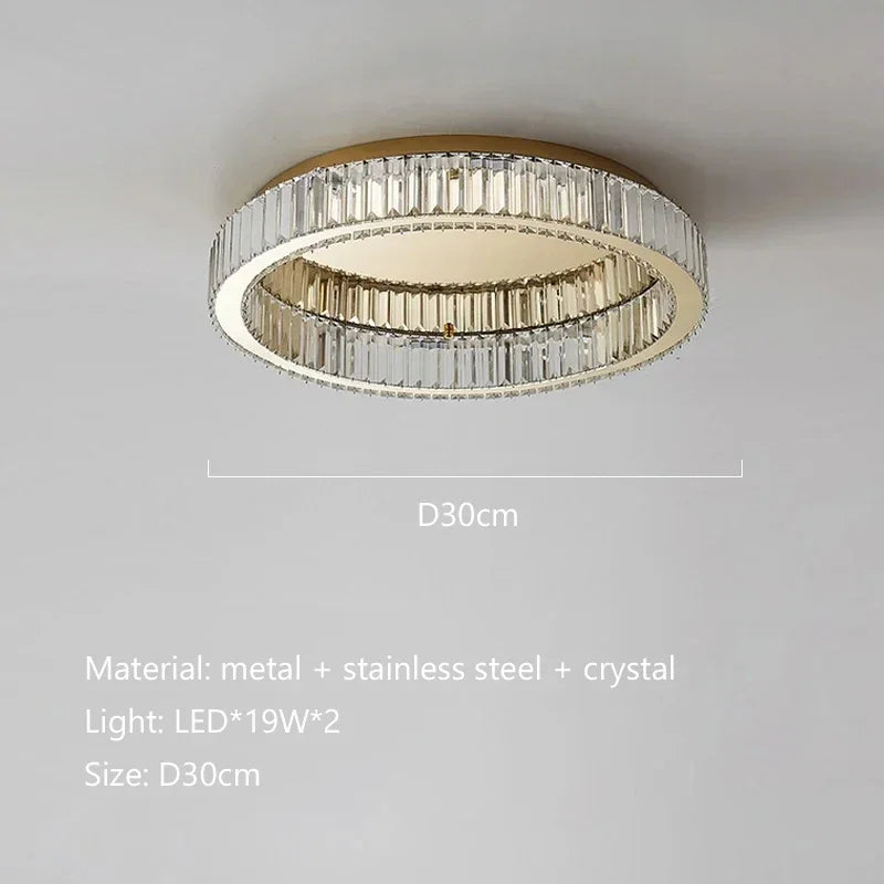 Afralia™ Crystal LED Ceiling Chandelier for Modern Luxury Living Room Lighting
