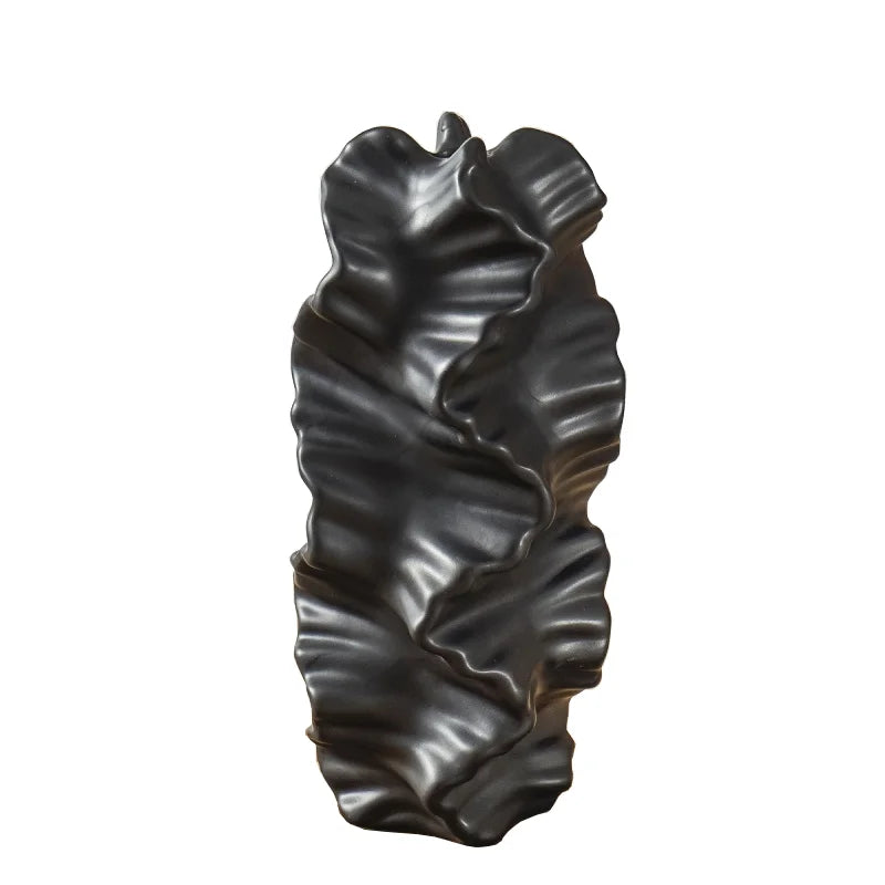 Afralia™ Ceramic Vase for Home Decor, Irregular Patterns, Handcrafted Flower Arrangement Accessory