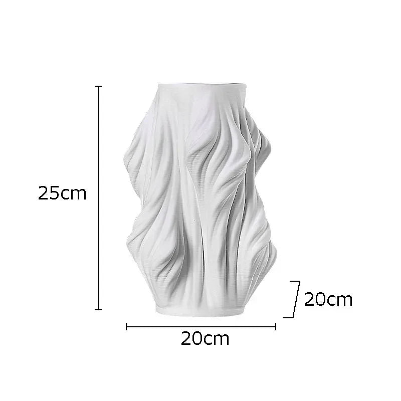 Afralia™ Ceramic Vase with Artificial Flowers for Desk Decoration and Room Aesthetics