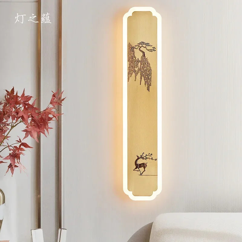 Afralia™ Zen Copper Wall Lamp for Living Room & Bedroom Lighting