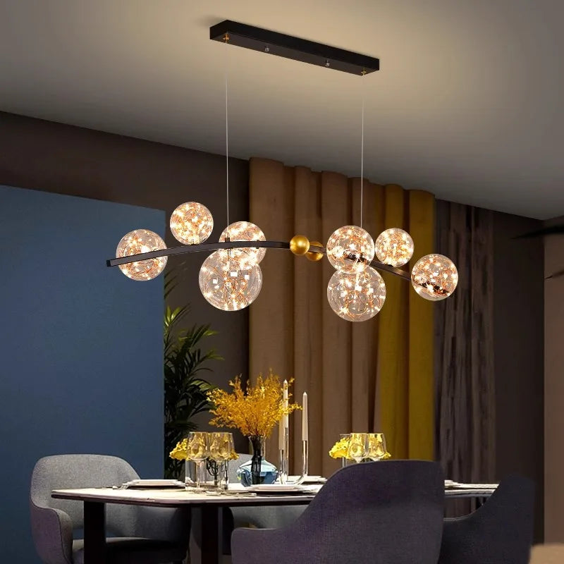 Afralia™ Modern LED Pendant Chandeliers for Living Room Dining Room Indoor Lighting