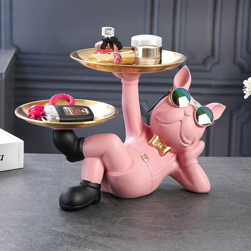 Afralia™ Bulldog Figurine Sculpture for Home Decor or Interior Decoration Accessories