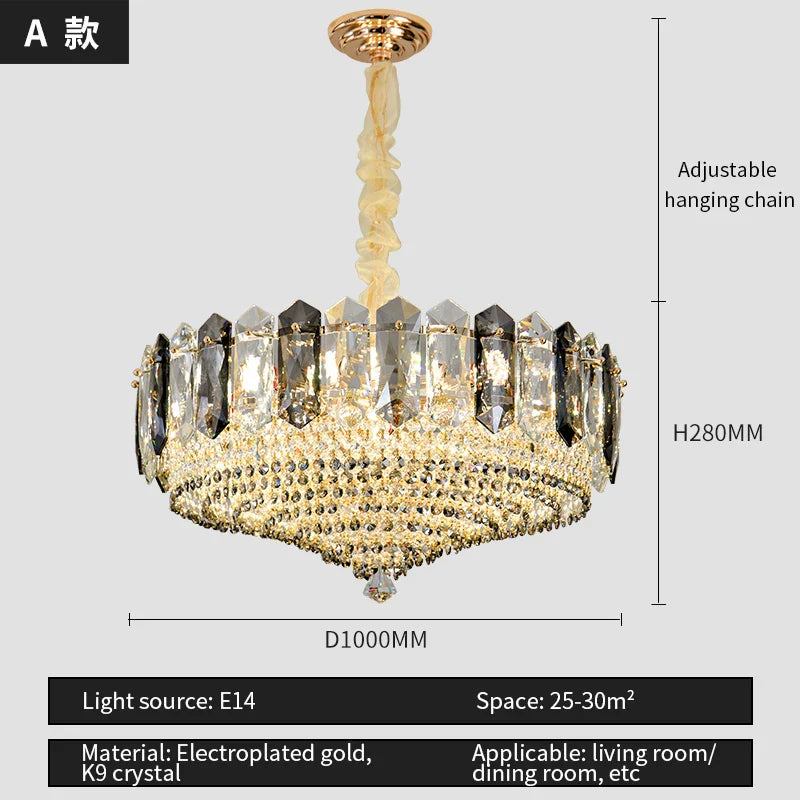 Afralia™ Crystal Light Chandelier: Modern Elegance for Living Room, Bedroom, Dining Room