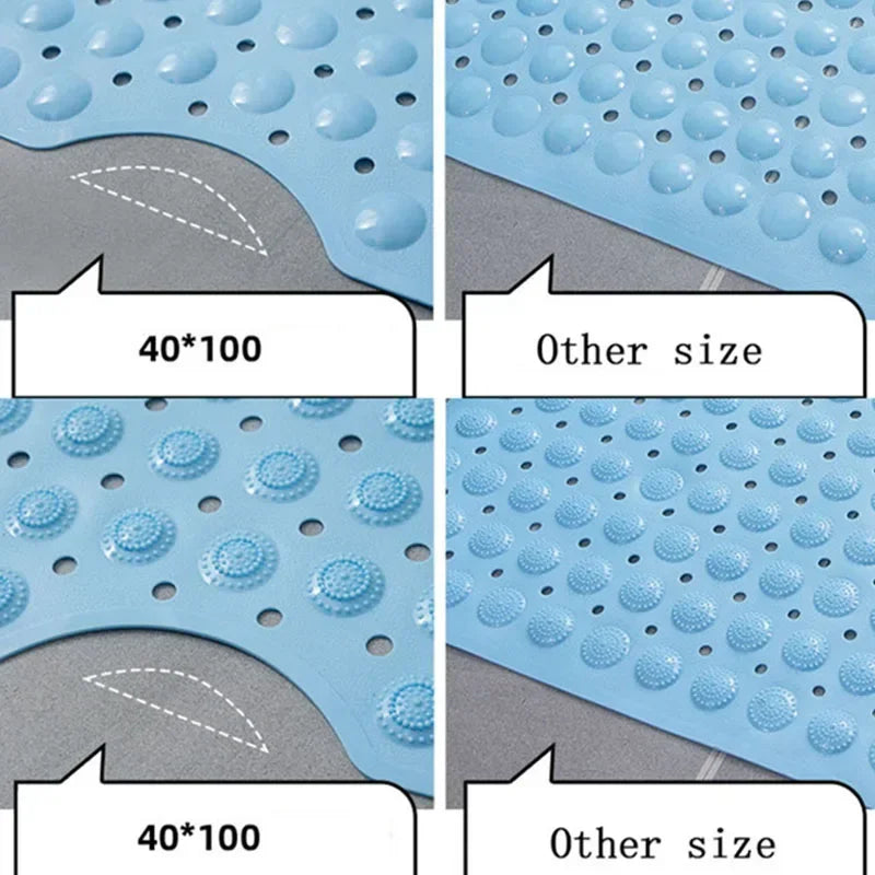 Afralia™ Non-Slip Bathtub Mat with Drain Hole and Suction Cups