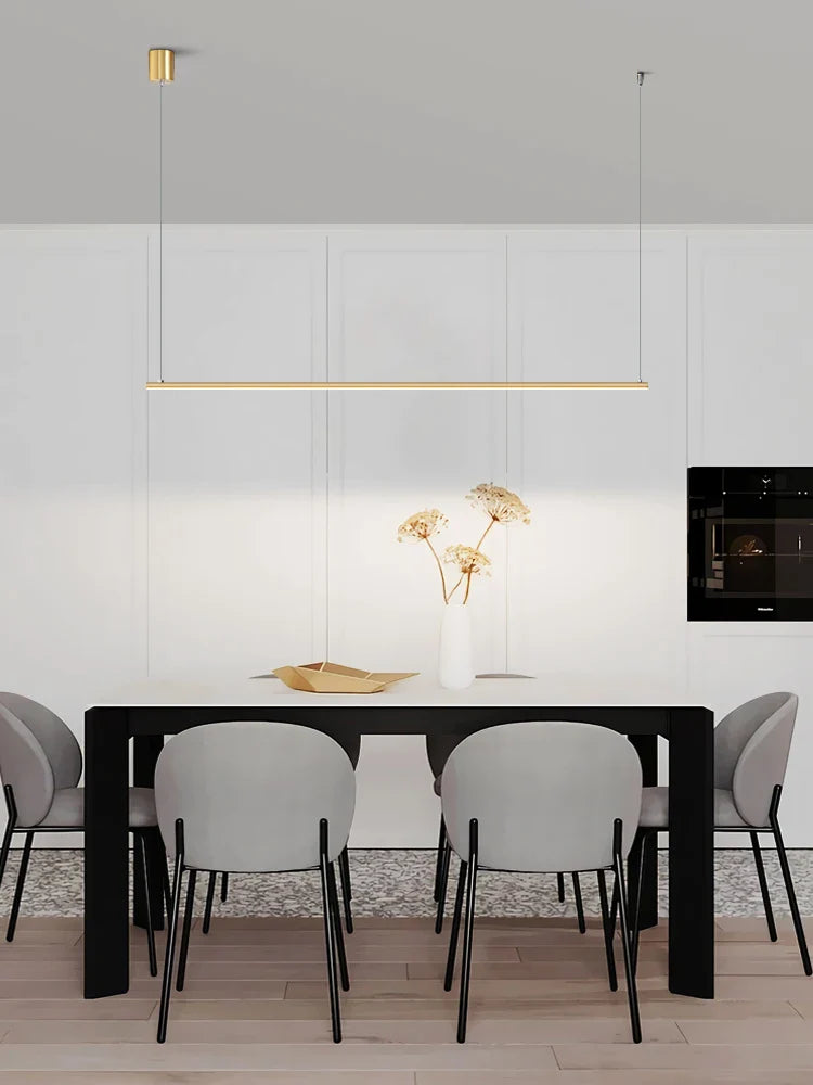 Afralia™ Modern LED Pendent Chandelier for Dining Room, Kitchen, Office - Minimalist Ceiling Hanging Light