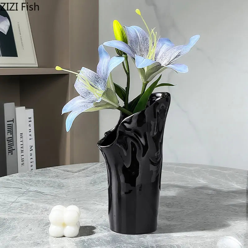 Afralia™ Modern Ceramic Vase for Table Floral Arrangement and Room Decor