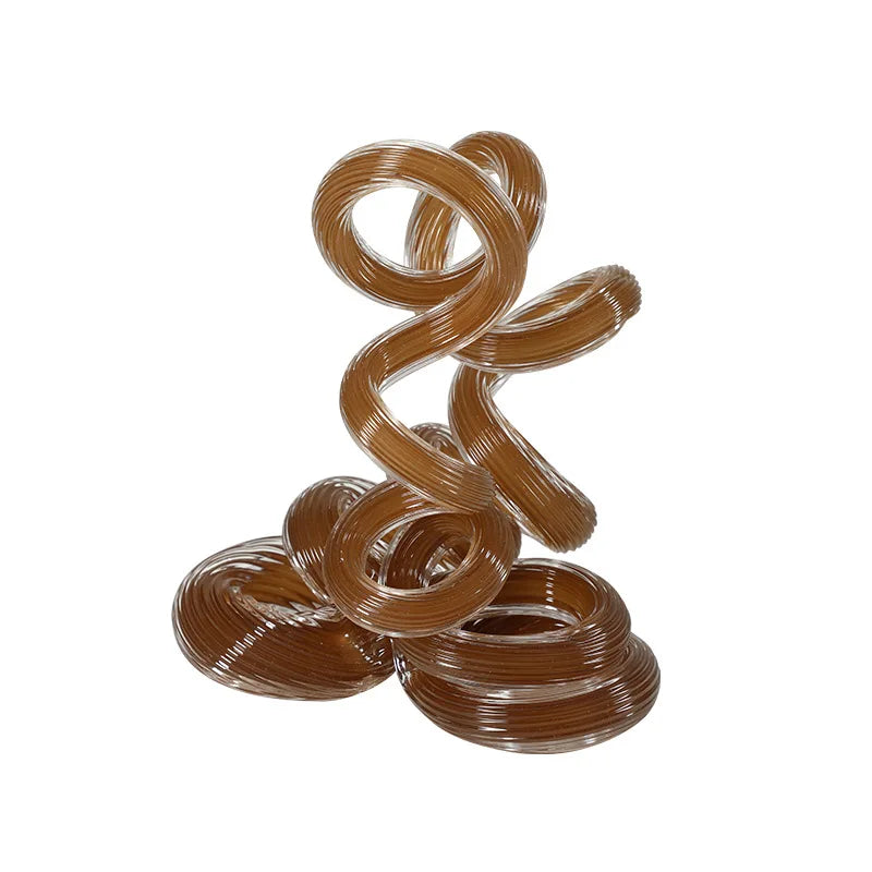 Afralia™ Spring Spiral Hollow Ring Ornament Statue for Home Decor & Handicrafts