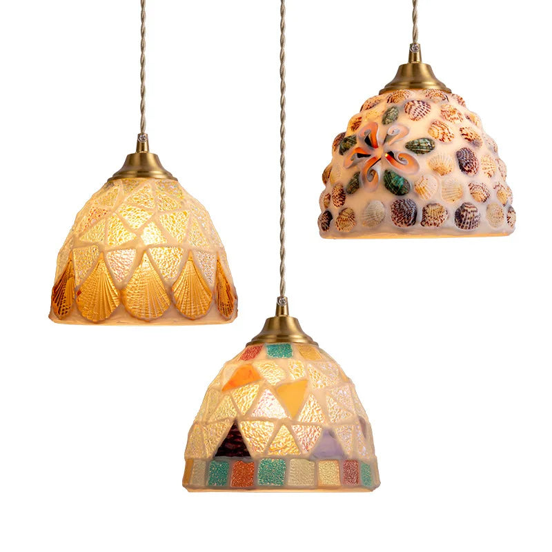 Afralia™ Nordic Shell Pendant Lights: Creative Tiffany Design for Japanese Restaurant & Bedroom