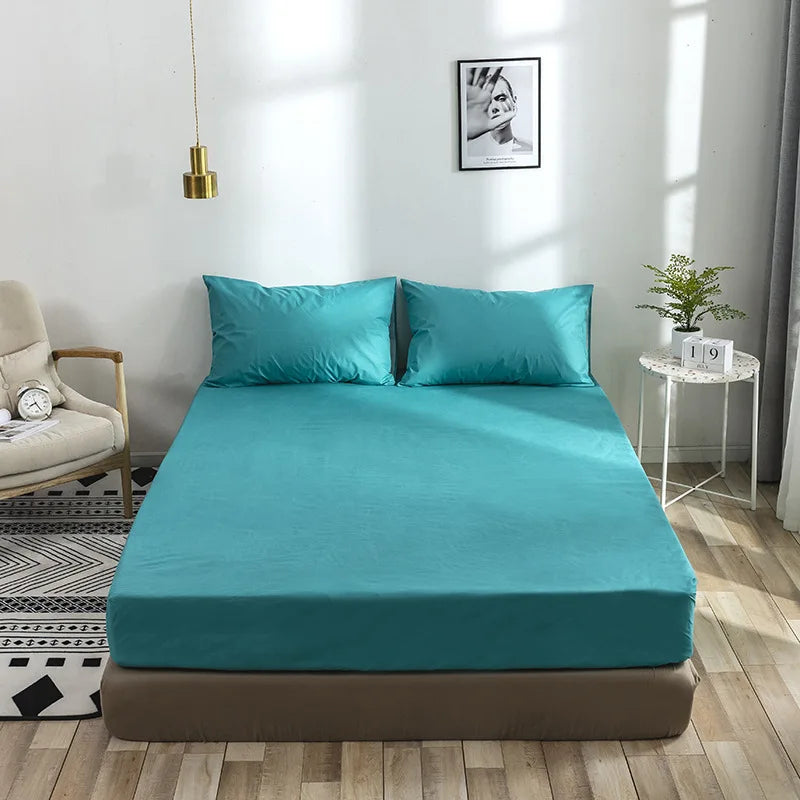 Afralia™ Waterproof Fitted Sheet with Elastic Band | Machine Washable Mattress Protector Cover