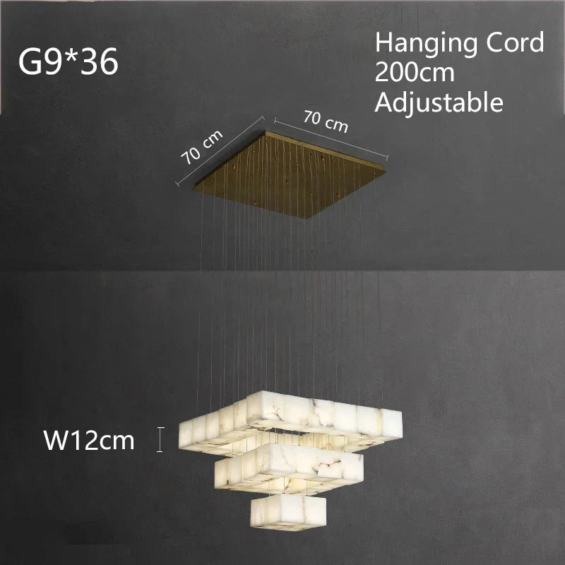 Afralia™ Golden Lucite Staircase Pendant Light, Elegant Living Room Ceiling Decor