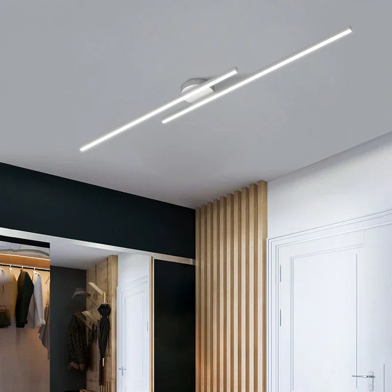 Afralia™ LED Strip Chandelier Modern Creative Ceiling Lamp for Aisle Corridor Balcony Lighting