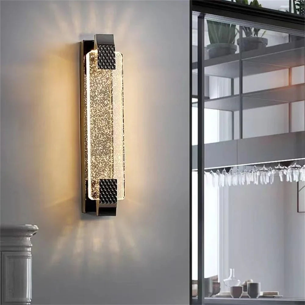 Afralia™ Crystal Wall Lamp - Luxury Living Room Decor, Bedroom & Aisle Lighting