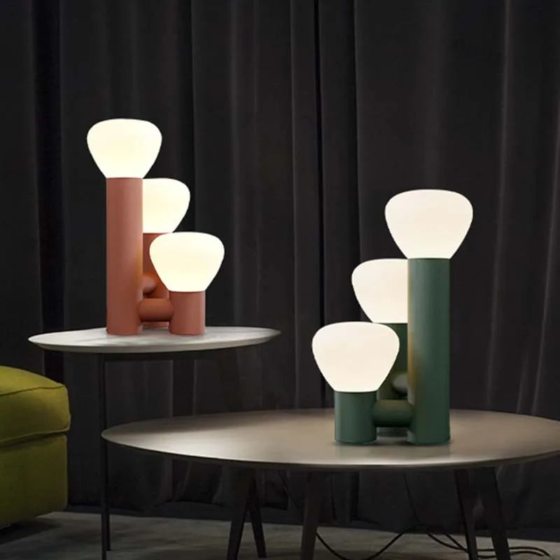Afralia™ Parc Glass Table Lamp: Nordic Modern Minimalist Coloured Lamp for Living Room & Bedroom