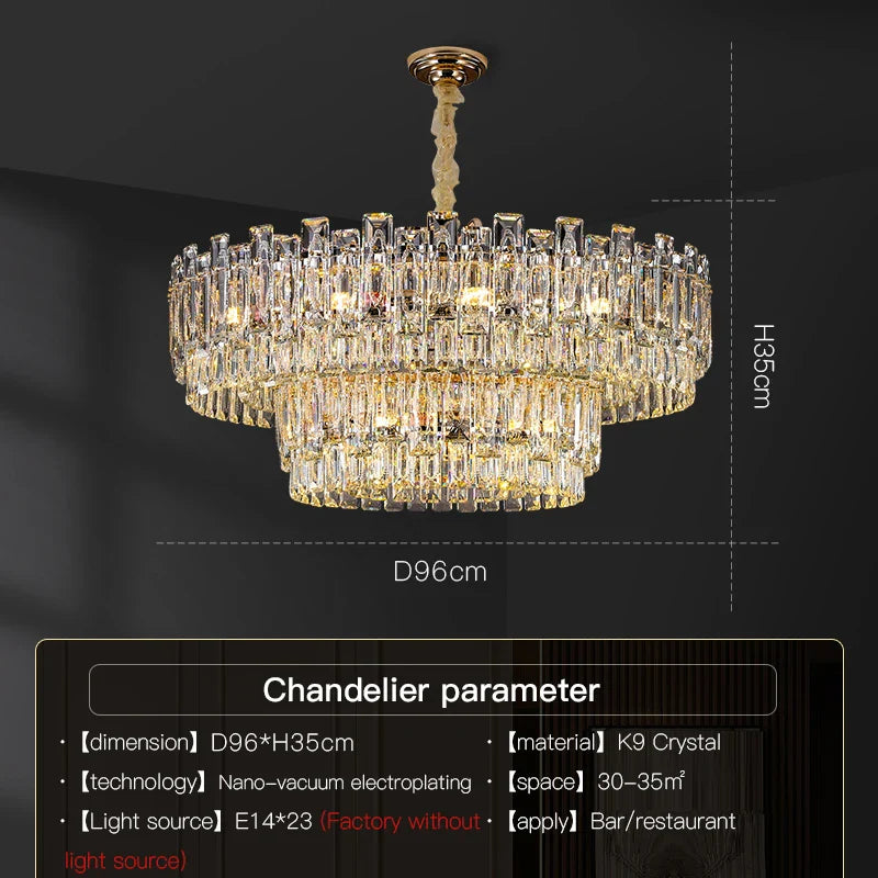 Afralia™ Luxury Crystal Chandelier Modern Simple Dining Room Bedroom Light