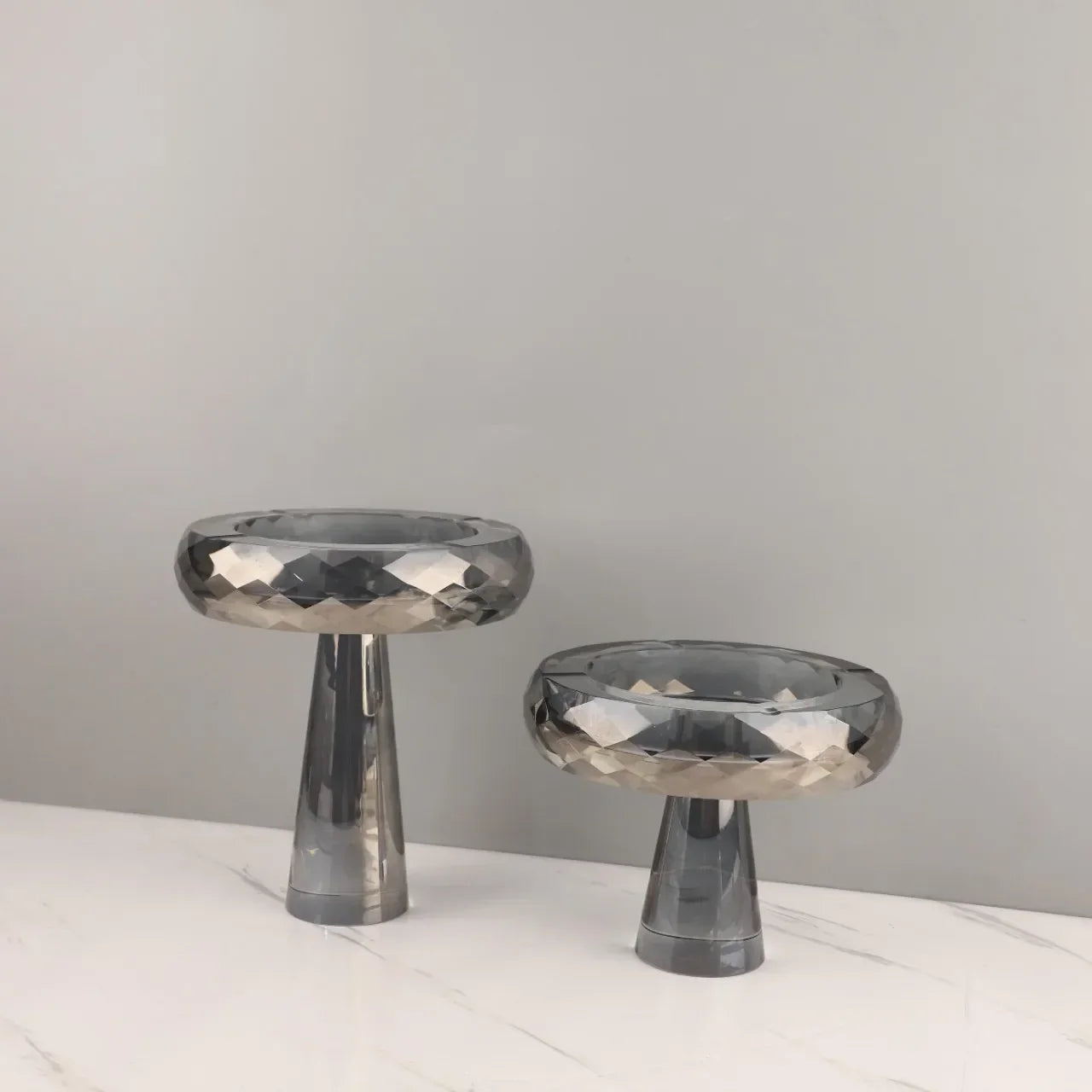 Afralia™ Geometric Glass Fruit Bowl Jewelry Storage Tray Home Decoration Tray