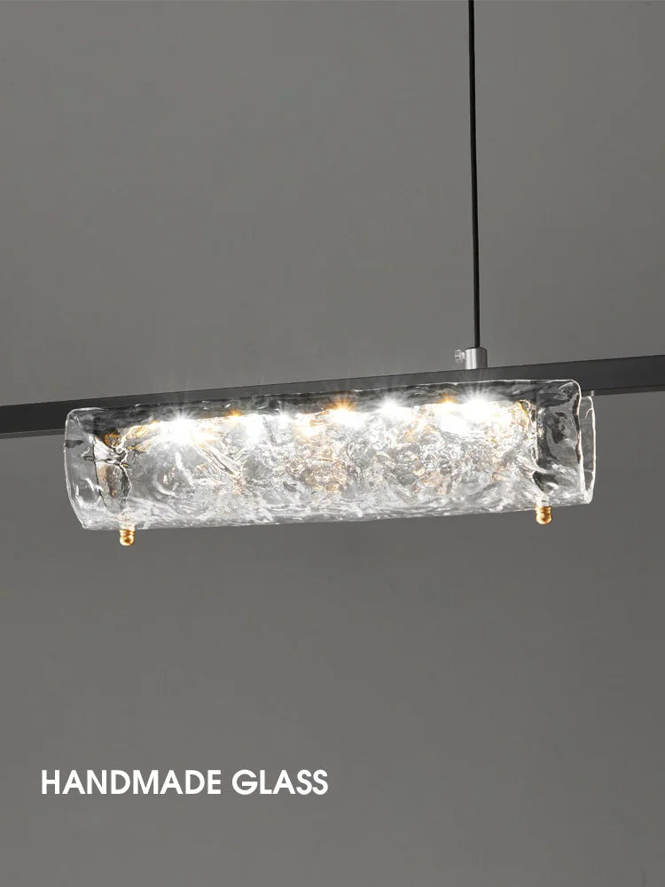 Afralia™ Glass Chandelier Pendant Lights LED Dimmable Modern Dining Room Kitchen Lamps