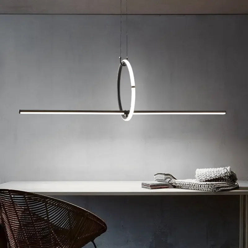 Afralia™ Geometric Pattern LED Chandelier for Living Room Dining Table Bar