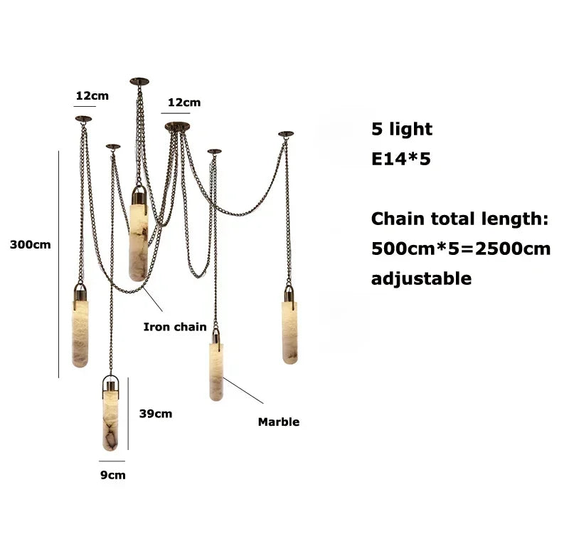 Afralia™ Gold Chrome LED Chandelier for Dining Room - 2025 Marble Design