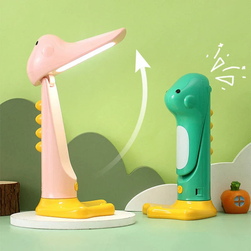 Afralia™ Cute Dinosaur LED Night Light for Kids USB Rechargeable Table Lamp