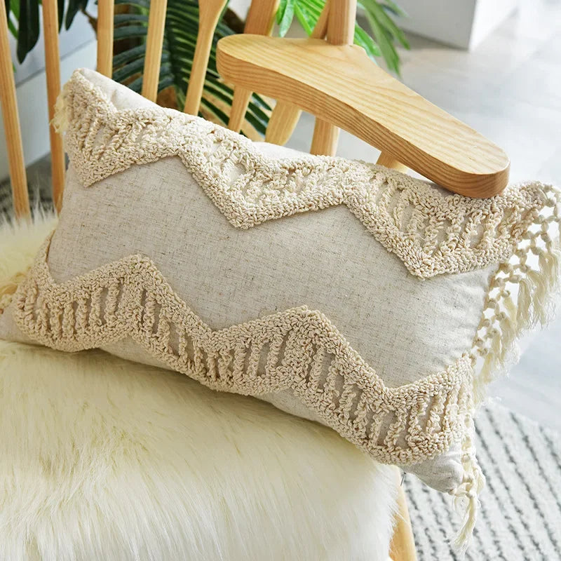 Afralia™ Suede Fringed Pillowcase: Bohemian, Velvet, Modern Minimalist, Straight Couch Waist Cover