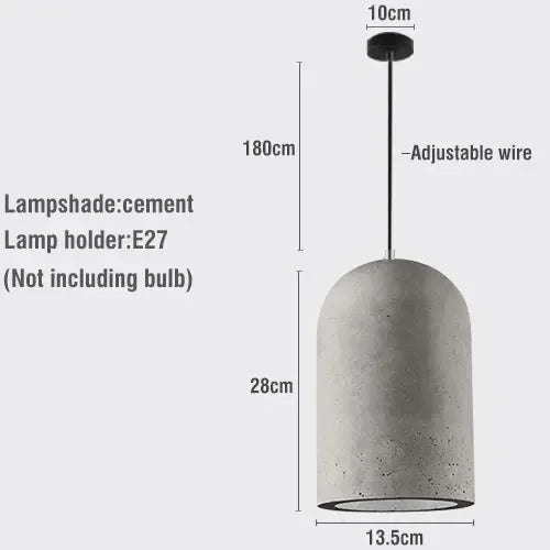 Afralia™ Rustic Cement Pendant Light - Industrial Kitchen Dining Room Fixture