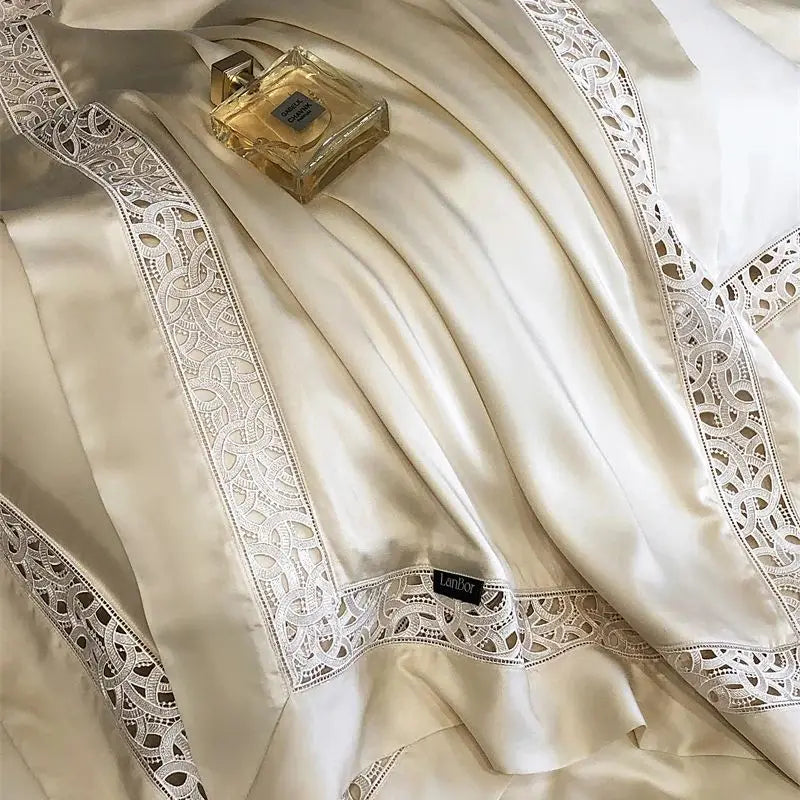 Afralia™ Eucalyptus Fiber Hollow Wide Edge Bedding Set - Soft, Silky, & Breathable