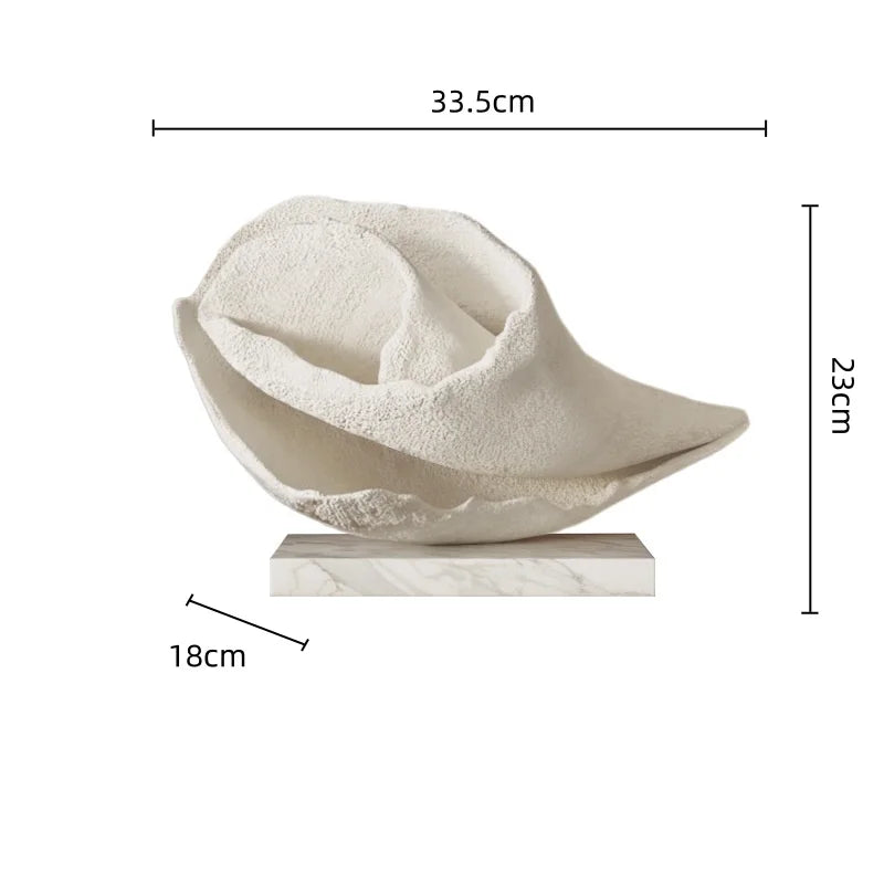 Afralia™ Resin Handicraft Sea Shell Clamshell Decorative Figurines Home Decoration