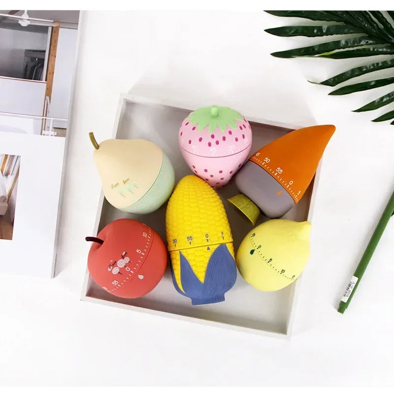 Afralia™ Cute Cartoon Cake Kitchen Timer Stopwatch 60 Minute Baking Gadget