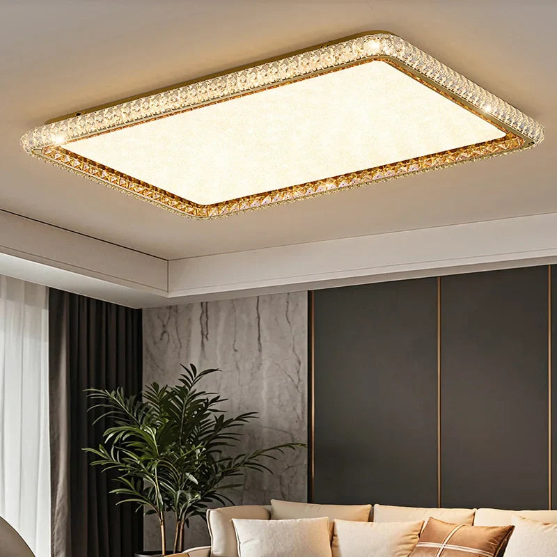 Afralia™ Crystal LED Ceiling Light: Luxury Chandelier for Bedroom & Living Room