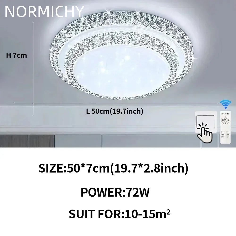 Afralia™ Diamond LED Ceiling Lamp White/Warm Light Modern Simple Design for Home Lighting