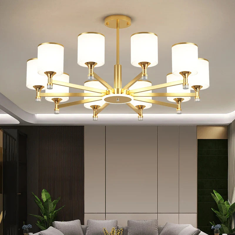 Afralia™ Glass Chandelier: Nordic Modern LED Hanging Light for Living Room and Bedroom