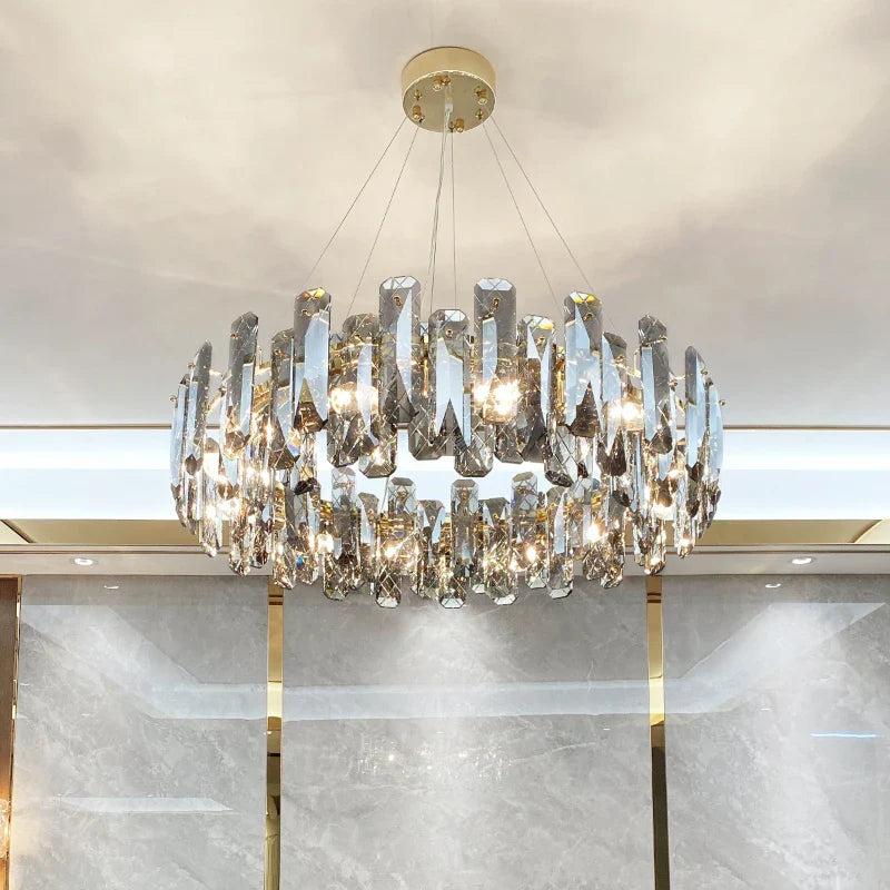 Afralia™ Crystal Chandelier: Modern LED Lighting for Dining, Bedroom, Kitchen, Living Room
