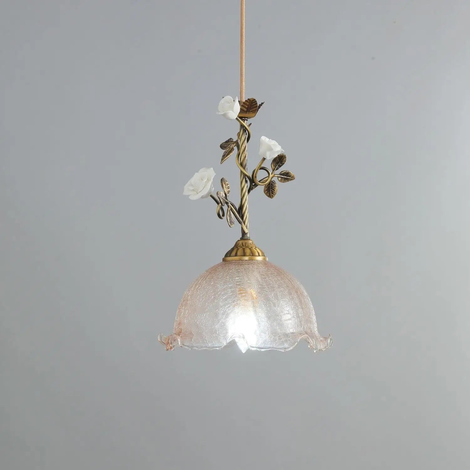 Afralia™ Vintage Copper Pendant Chandeliers for Dining Bedroom Study LED Lighting