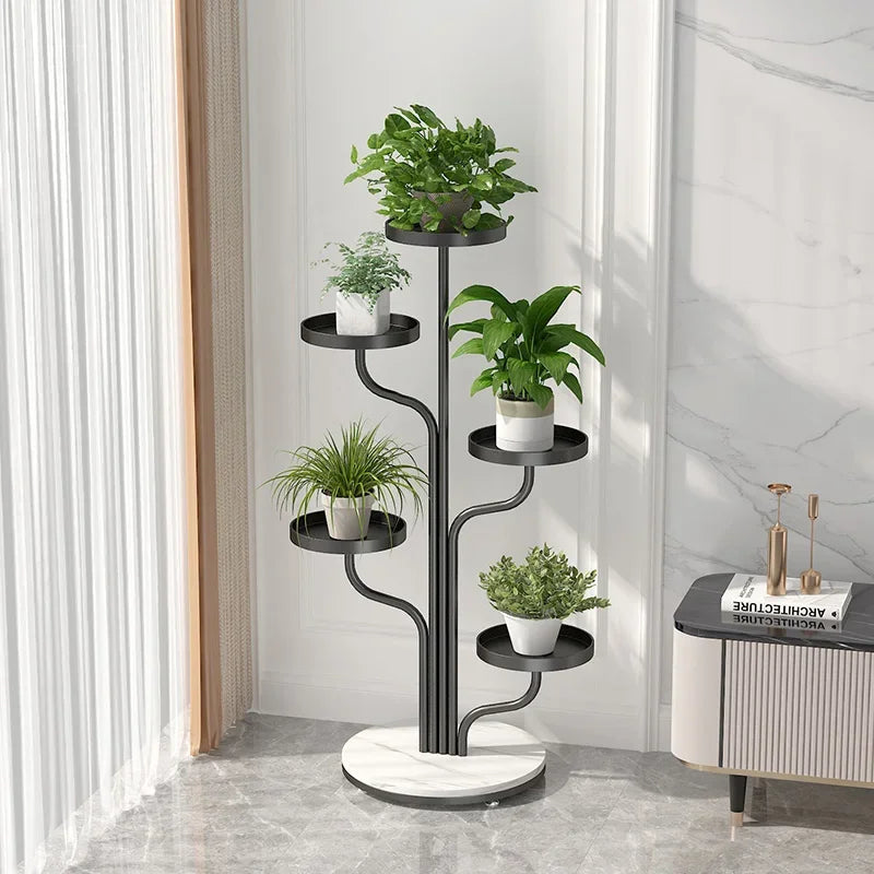 Afralia™ Nordic Flower Stand Indoor Light Luxury Plantenrek Home Furniture