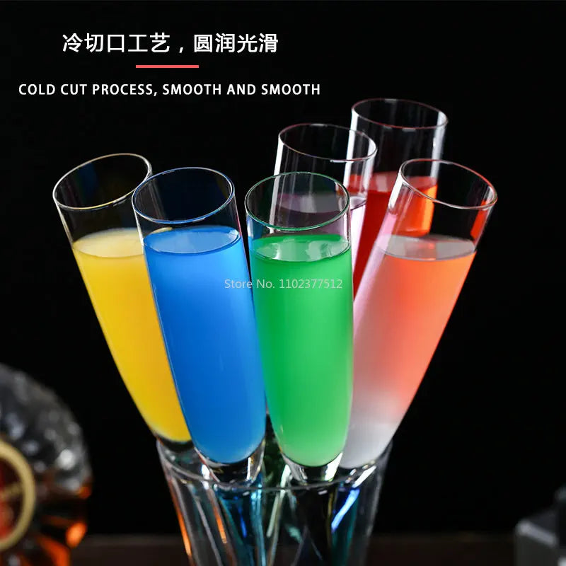 Afralia™ Crystal Champagne Wine Glasses Cocktail Goblet Bar Party Drinking Cup 120/150ml