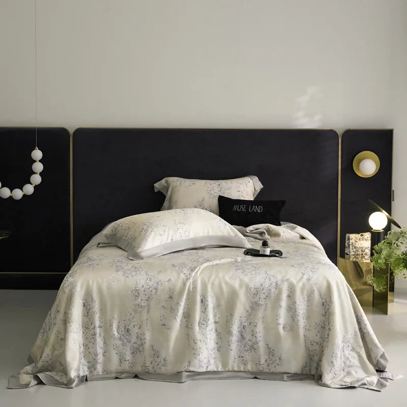 Afralia™ Floral Print Summer Quilt Bedding Set with Sheet & Pillowcases