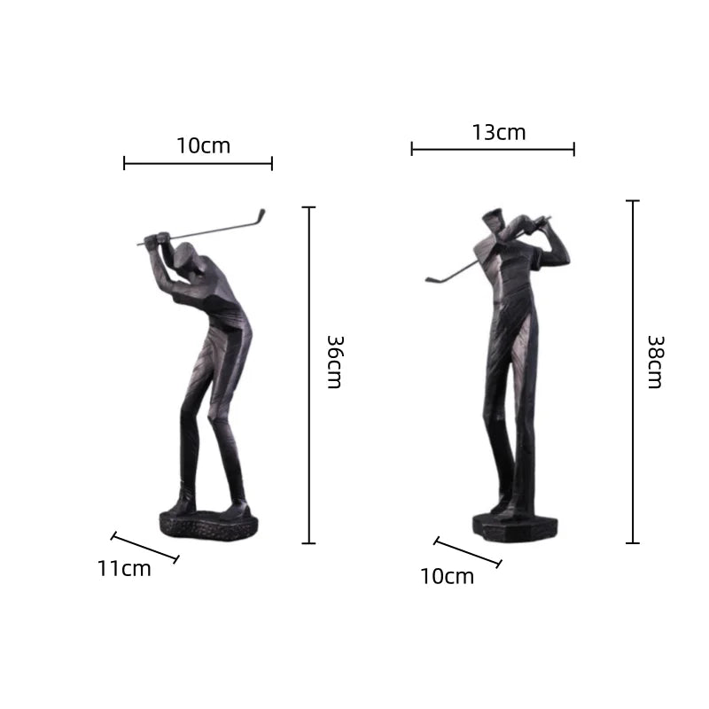 Afralia™ Golf Sculpture Resin Figurine Decorative Ornaments for Home Decoration