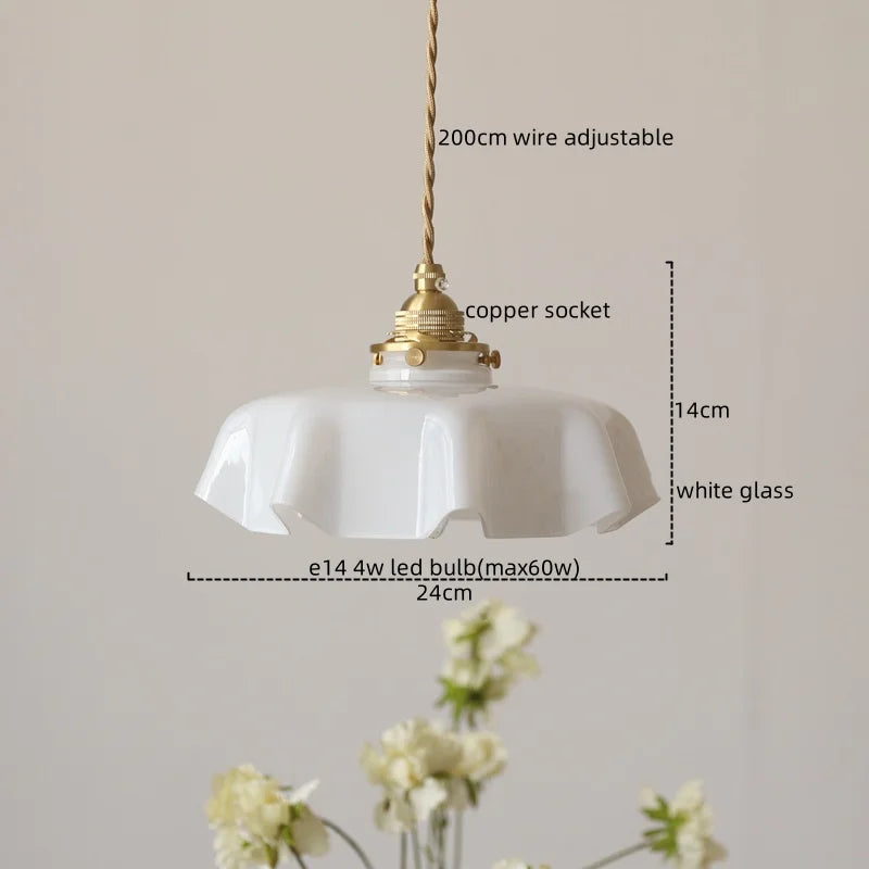 Afralia™ Yellow Glass LED Pendant Light: Modern Nordic Hanging Lamp for Dining Room & Kitchen