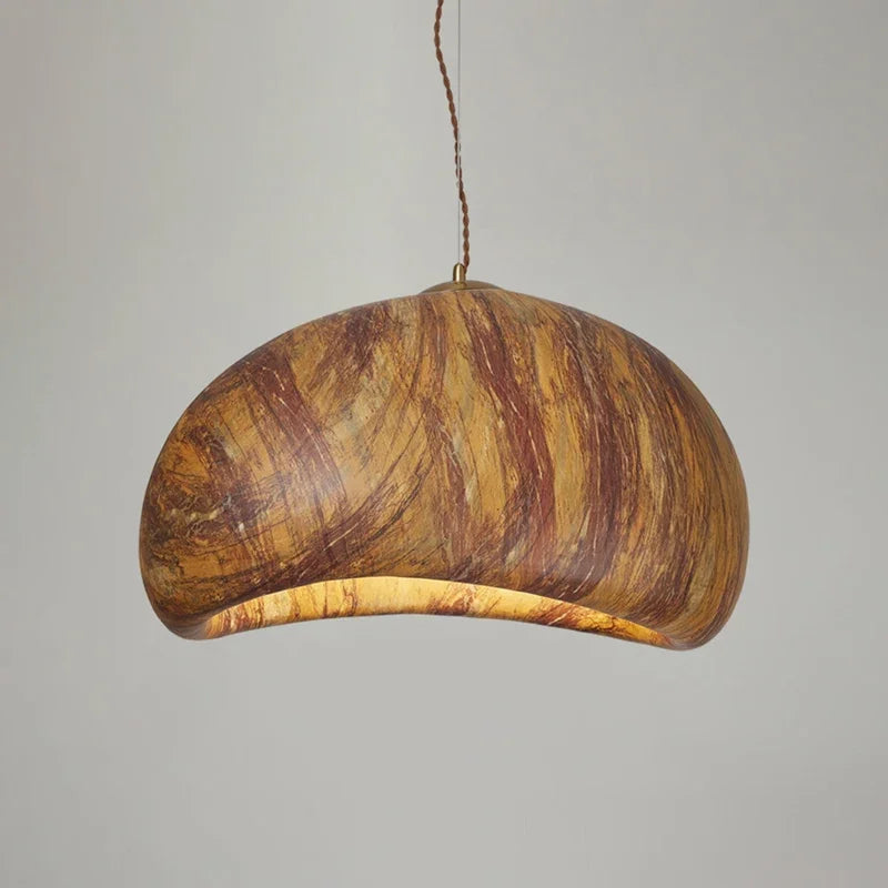 Afralia™ Marble Wabi Sabi Chandelier LED Pendant Lamp for Home Decor