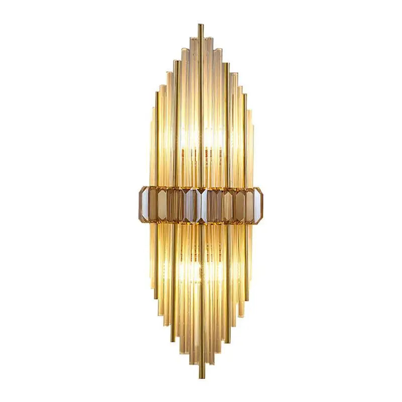 Afralia™ Crystal Strip LED Wall Lamp for Living Room, Bedroom, Study, Balcony Lighting