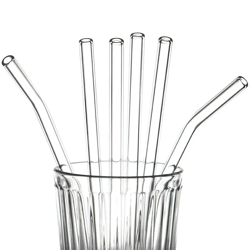 Afralia™ Glass Straws: Reusable Eco-Friendly Drinking Straws with Brushes