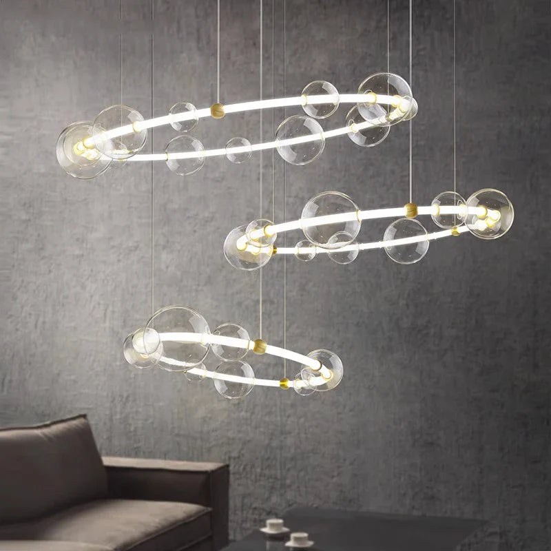 Afralia™ Modern LED Pendant Chandeliers for Living and Dining Room Lighting