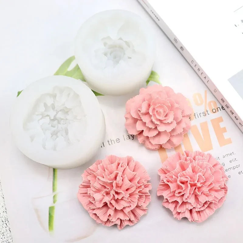 Afralia™ Sugar Silicone Mold for Car Decoration Flowers DIY Handcrafted Gypsum Mold.