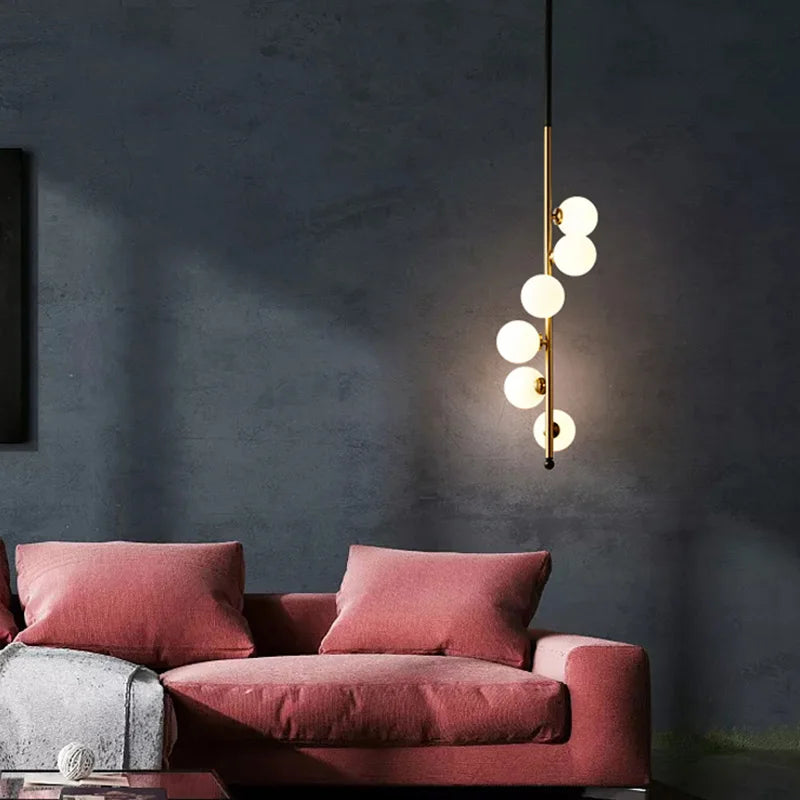 Afralia™ Glass Ball Pendant Lights for Home Decor and Dining, Nordic Minimalism Style