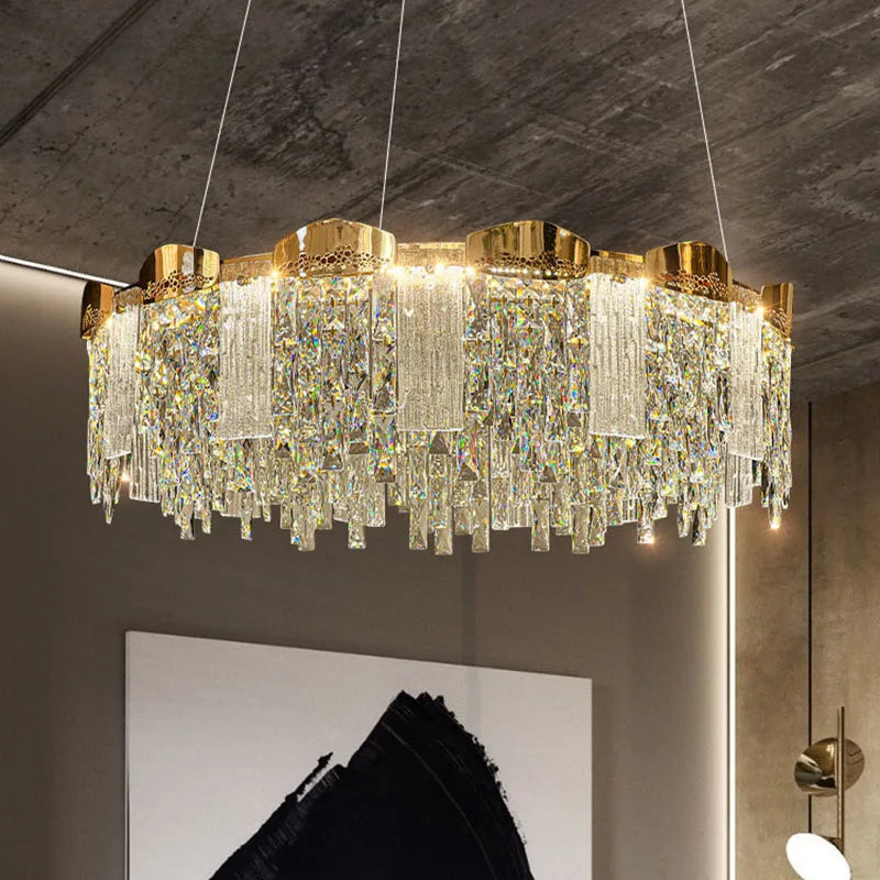 Afralia™ Crystal Ceiling Chandelier: Modern Luxury Lighting for Living Room, Dining Room, Bedroom