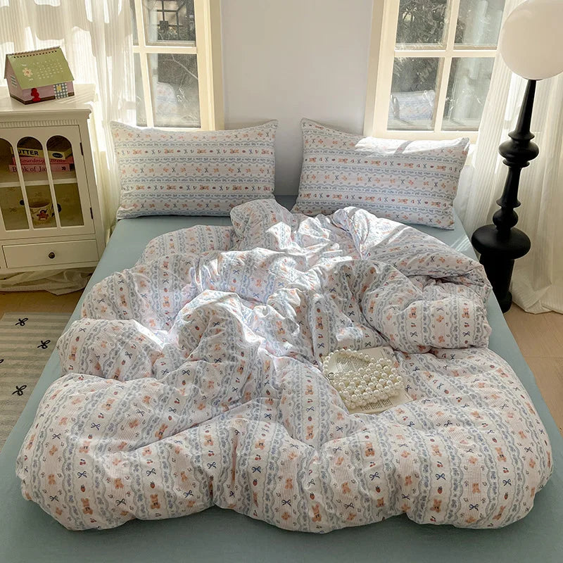 Afralia™ Double-Layer Cotton Bedding Set - High-Quality, Ultra Soft Quilt Set